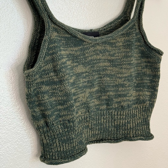 Cider S Green Knit Cropped Tank top - Picture 3 of 7